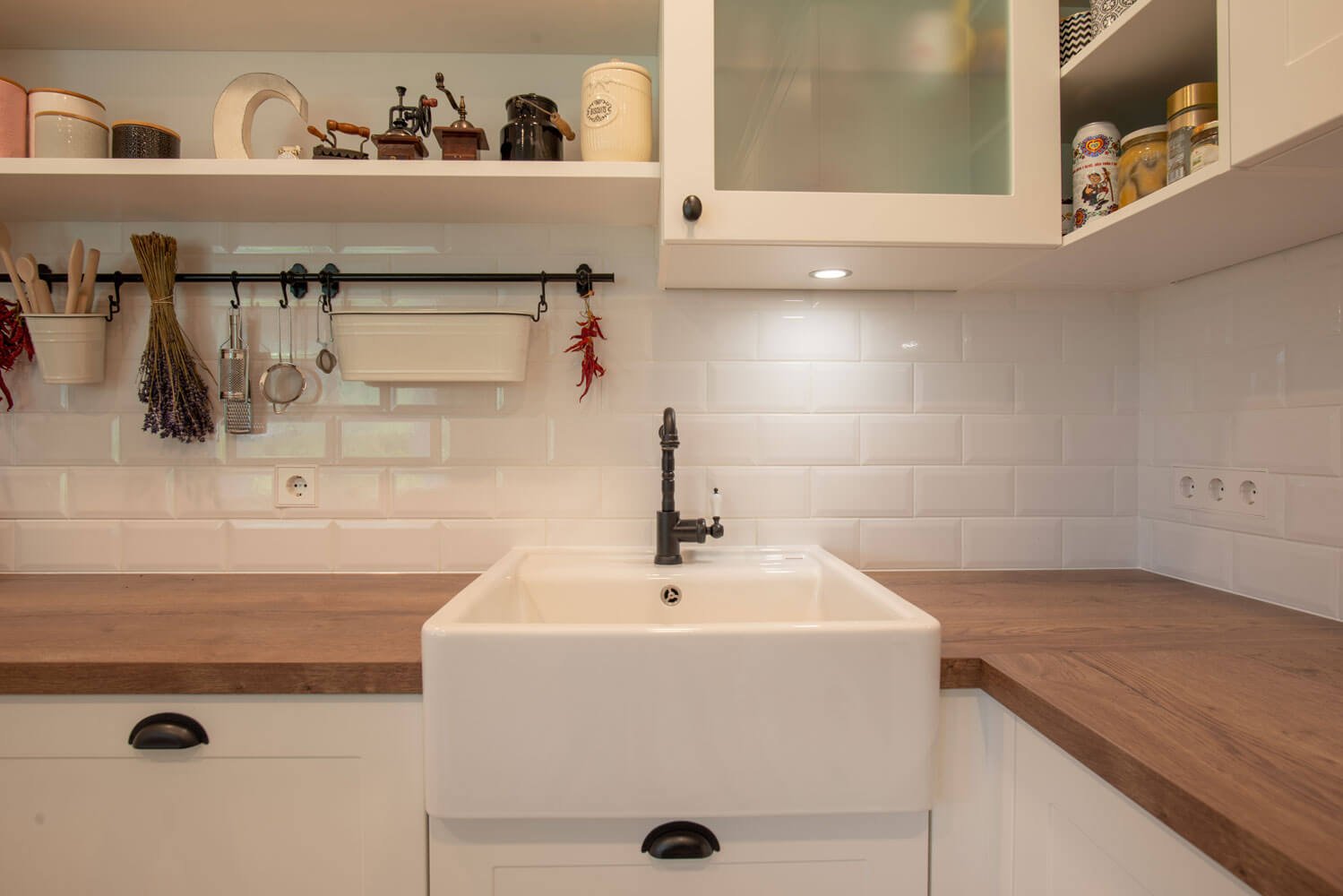 Hölzerne Küchenarbeitsfläche