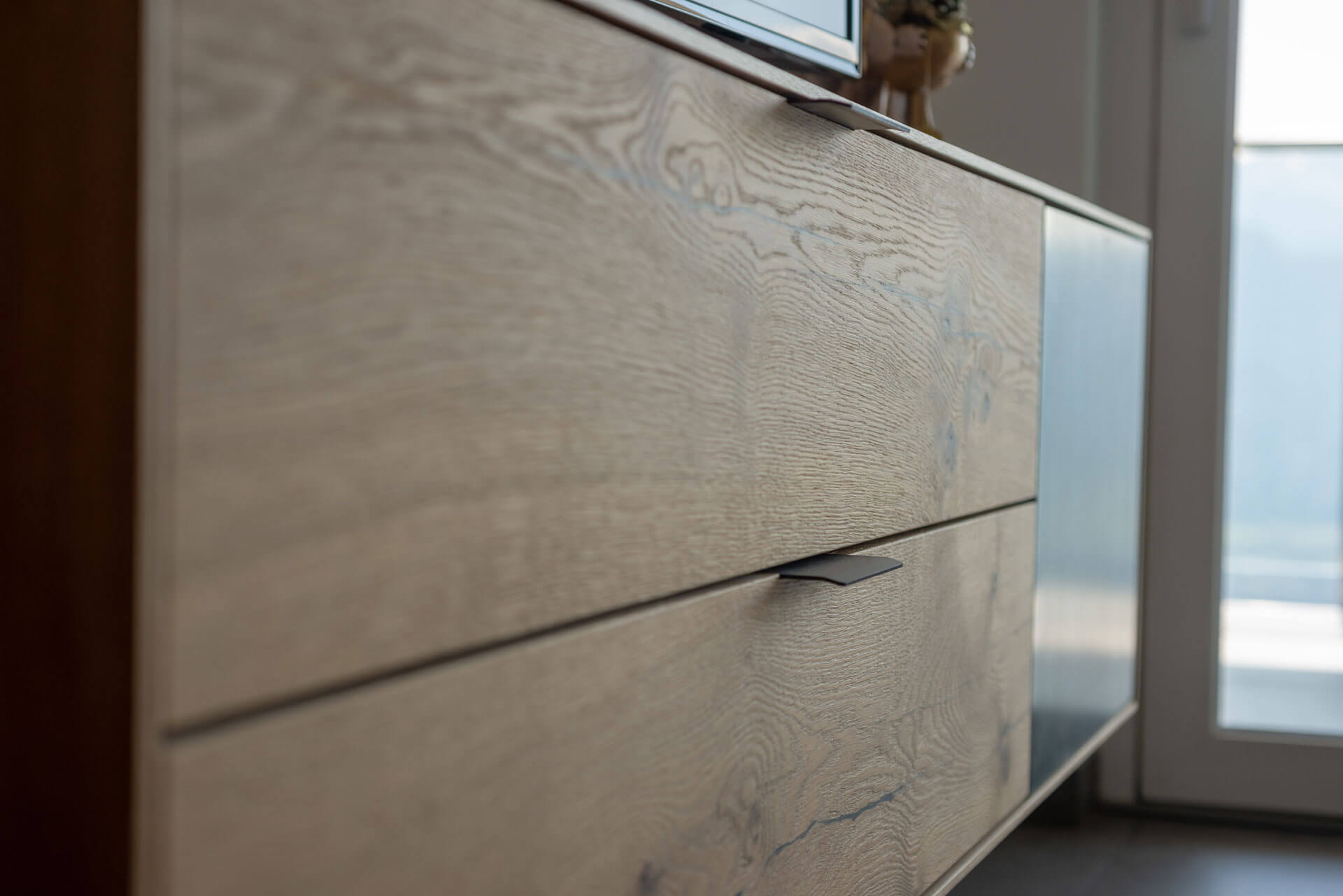 Nahaufnahme Wohnzimmerschrank